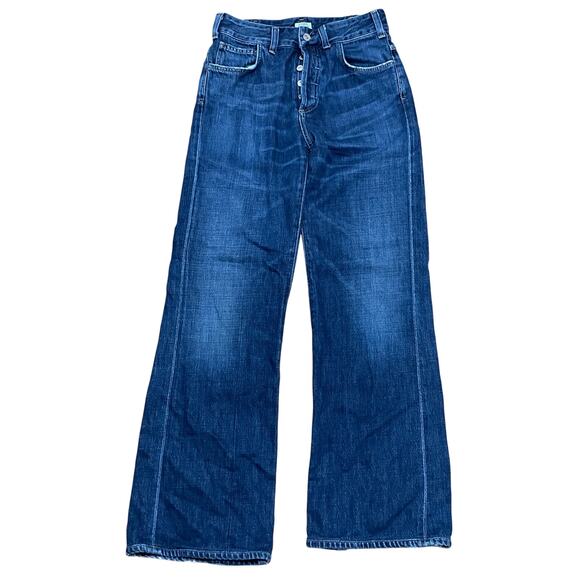 Citizens Of Humanity Denim - Citizens of Humanity Women's 26 Medium Dark Wash Vera High Rise Wide Leg Jeans